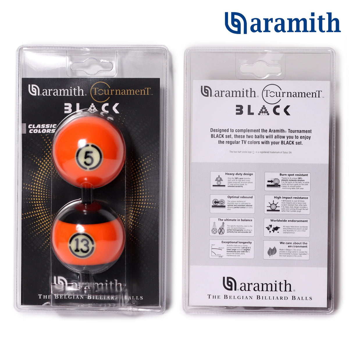 Aramith Belgian Aramith Balls Black セット Aramith Tournament Black Billiard Ball Set - Greater Southern