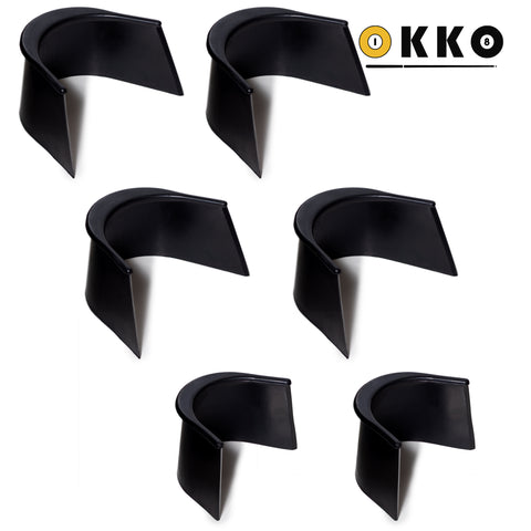 OKKO Pool Table Rubber Pocket Liners 3", Set of 6