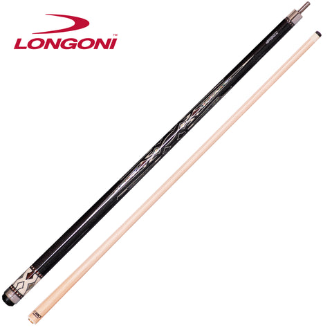 Longoni Nirvana 2 Nox Silver Pool Cue w/S20 Shaft