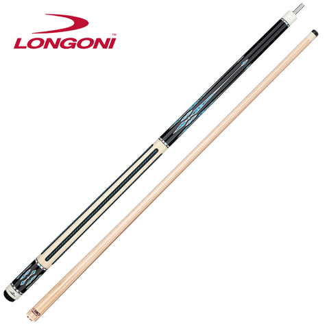 Longoni Black Mamba II Leather Strips Pool Cue w/S30 Shaft