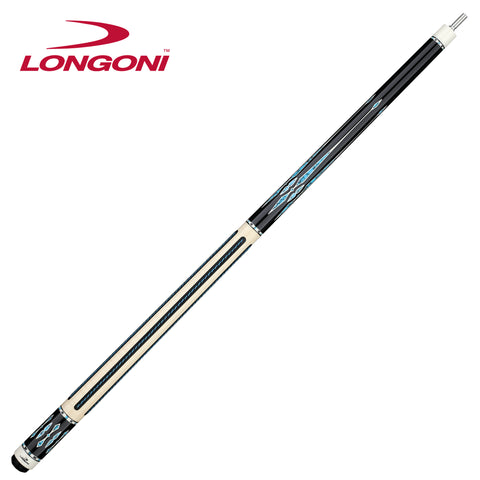 Longoni Black Mamba II Leather Strips Pool Cue Butt