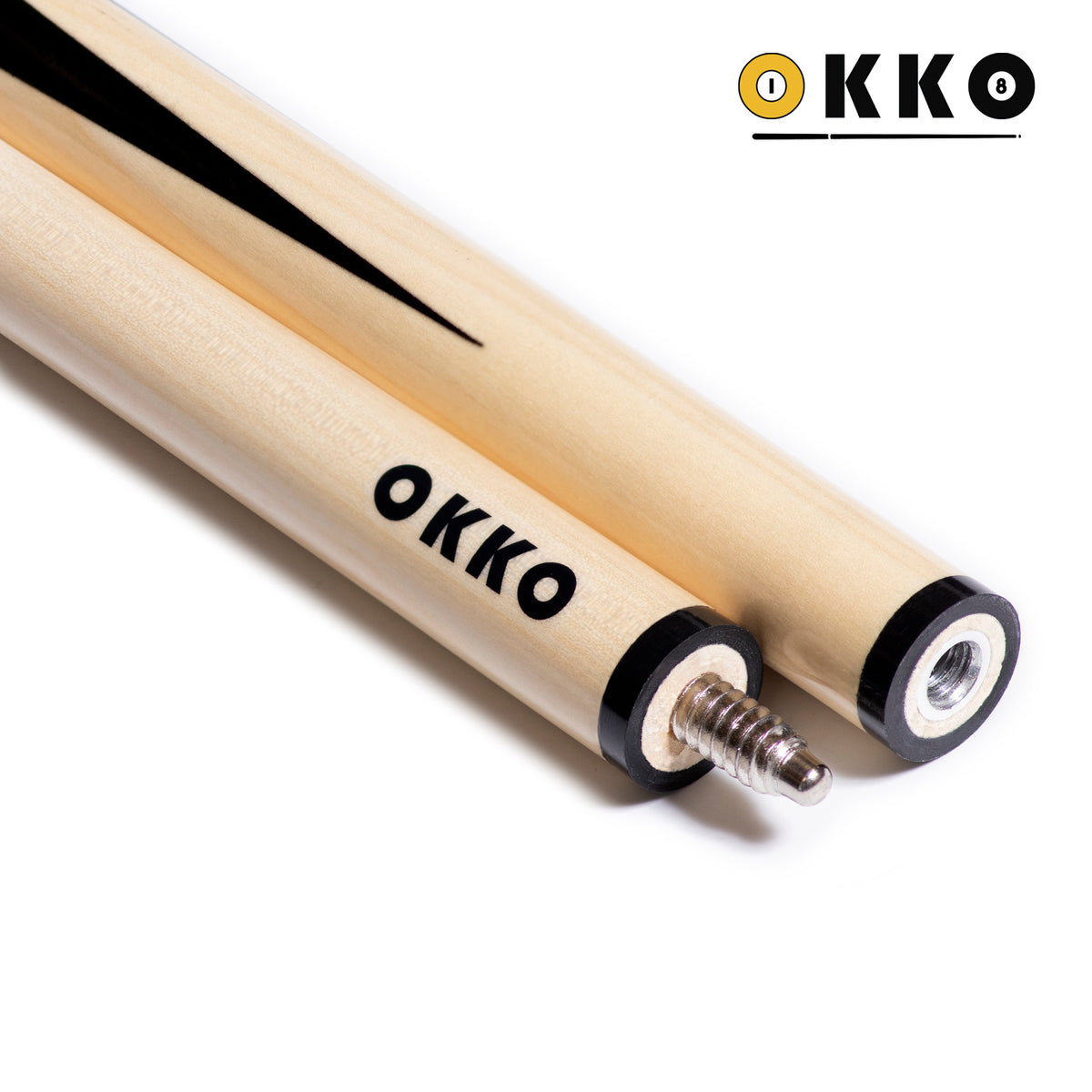 OKKO Alpha Pool Cue 57”, Glue-On Tip – Billiard City