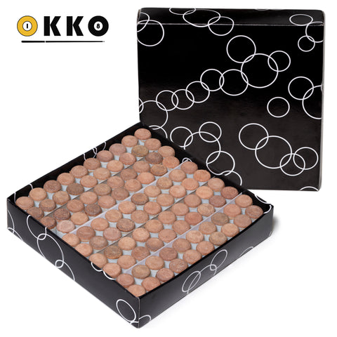 OKKO Billiard Slip-On Tips Ø12mm Medium/Hard, Pack of 100