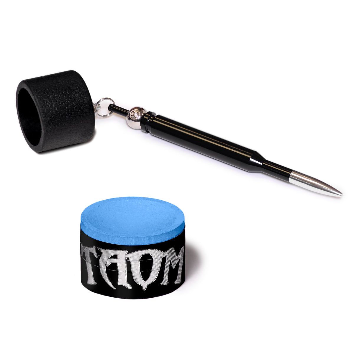 Taom Billiard V10 Chalk Blue 1 pc w/Bullet Chalk Holder – Billiard