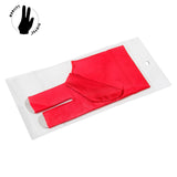 Billiard Quality Glove Open fingers Red