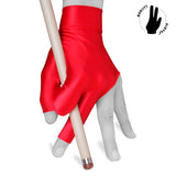 Billiard Quality Glove Open fingers Red