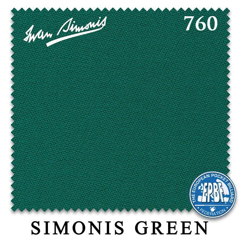 7 ft Simonis 760 Simonis Green™: Bed Cloth + 6 Pre-Cut Rails Guide
