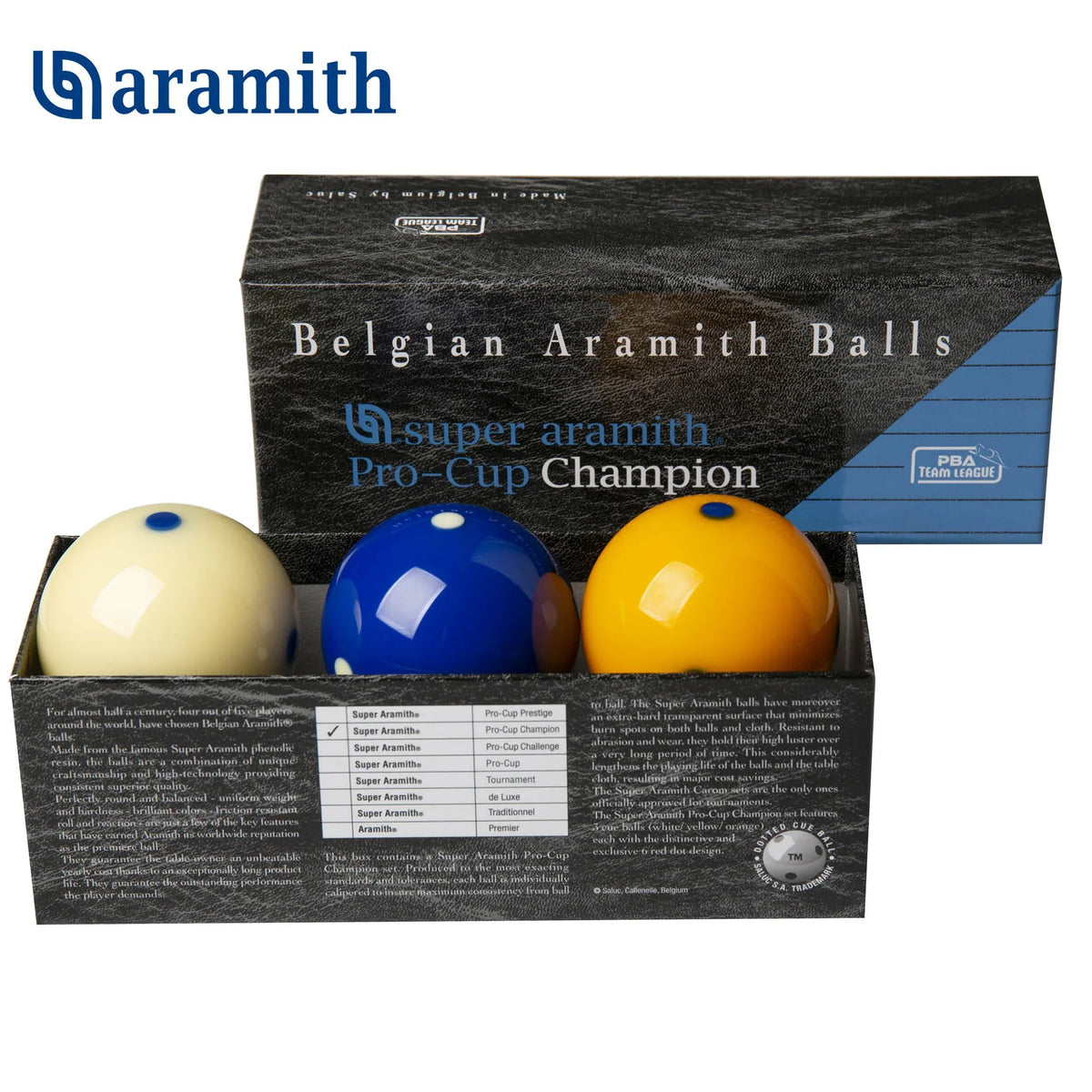Super Aramith Pro-Cup Champion PBA Team League Carom Ball Set: The Blue Ball Advantage