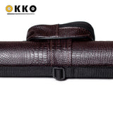 OKKO Billiard Hard Round Case Croco Dark Brown 1x1