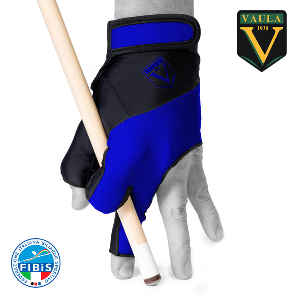 Vaula Pro Billiard Glove for Left Hand Blue M