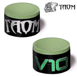 Taom Billiard V10 Chalk Green 1 pc w/Retractable Chalk Holder