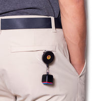 OKKO Retractable 8-Ball Chalker  w/Belt Clip Black
