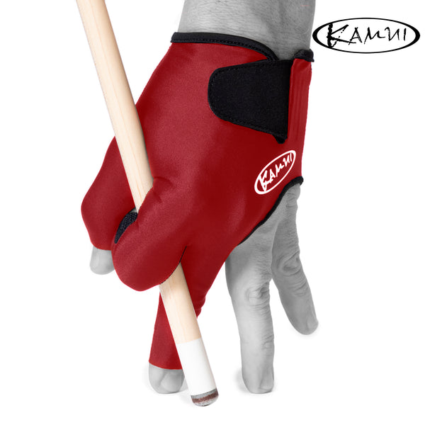Kamui Billiard Glove QuickDry for Left Hand Red M