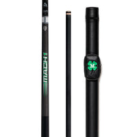 McDermott Vanquish Mach 1 Carbon Fiber Break Pool Cue Leather Wrap  FREE Hard Case