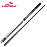 Longoni Black Mamba II Leather Strips Pool Cue w/Luna Nera Shaft