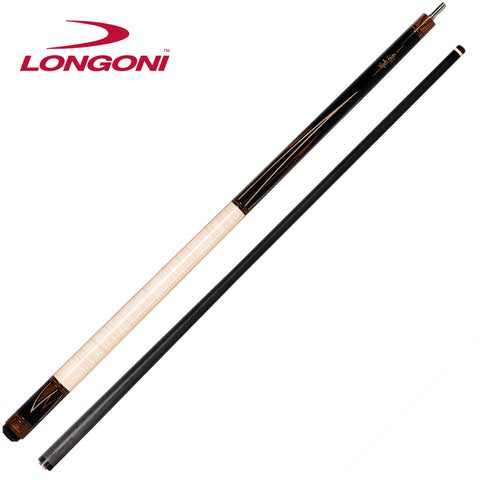 Longoni Flames Wood Pool Cue w/Luna Nera Shaft
