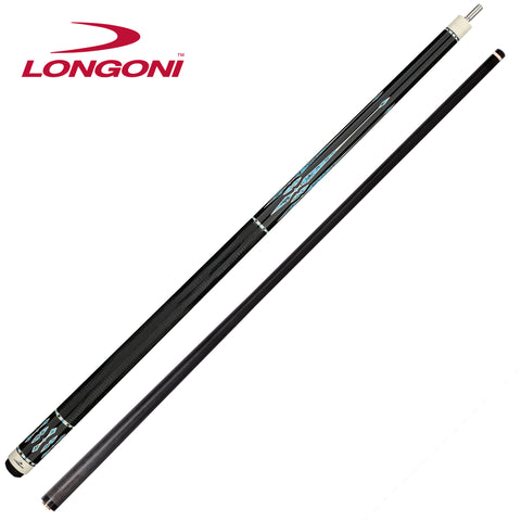 Longoni Black Mamba II Lizard Style Leather Pool Cue w/Luna Nera Shaft