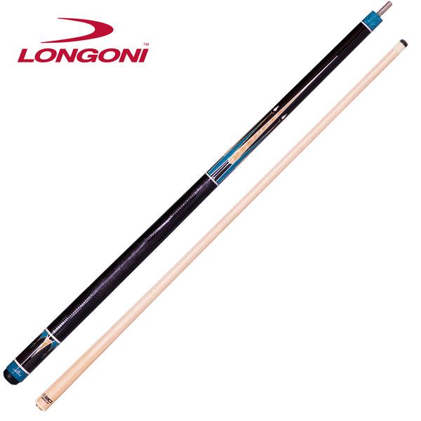 Longoni Galaxy Cyan Lizard Style Leather Pool Cue w/S20 Shaft