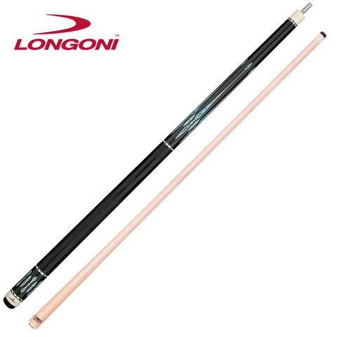 Longoni Black Mamba II Lizard Style Leather Pool Cue w/S20 Shaft