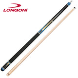 Longoni Galaxy Cyan Elk Style Leather Pool Cue w/S30 Shaft