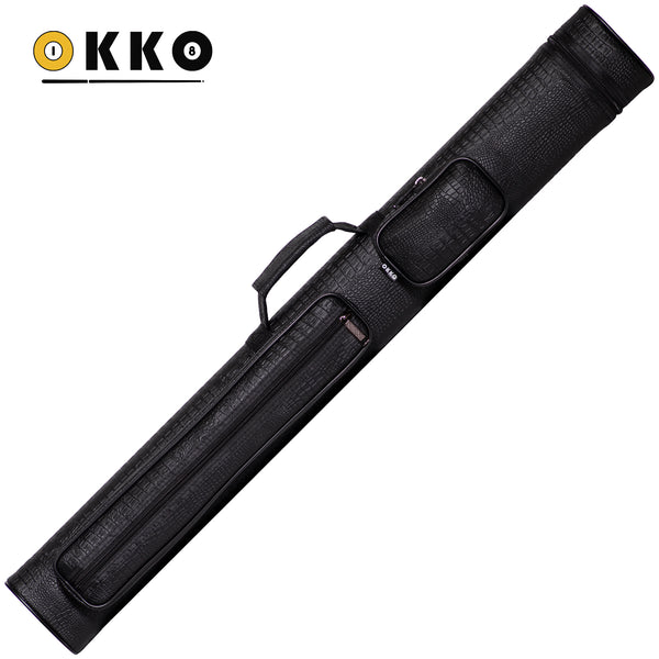 OKKO Billiard Hard Deluxe Oval Case Croco Black 2x2