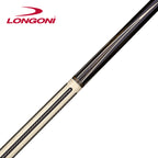Longoni Flames Leather Stripes Pool Cue w/S2 Shaft