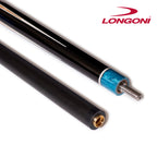 Longoni Galaxy Cyan Lizard Style Leather Pool Cue w/Luna Nera Shaft