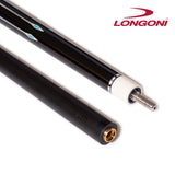 Longoni Black Mamba II Lizard Style Leather Pool Cue w/Luna Nera Shaft