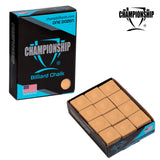 Championship Billiard Chalk Tan 12 pcs