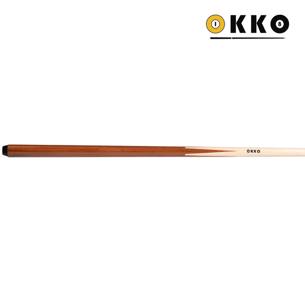 OKKO 1-Piece Canadian Maple Pool Cue 57”, Glue-On Tip