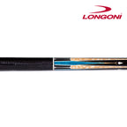 Longoni Galaxy Cyan Lizard Style Leather Pool Cue Butt