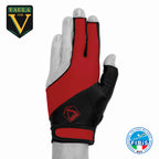 Vaula Pro Billiard Glove for Left Hand Red L