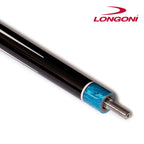 Longoni Galaxy Cyan Lizard Style Leather Pool Cue Butt