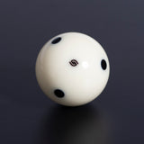Aramith Tournament Black Pool Cue Ball 2 1/4" 6 Black Dots in a blister