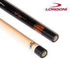 Longoni Flames Leather Stripes Pool Cue w/S2 Shaft