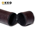 OKKO Billiard Hard Round Case Croco Dark Brown 1x1