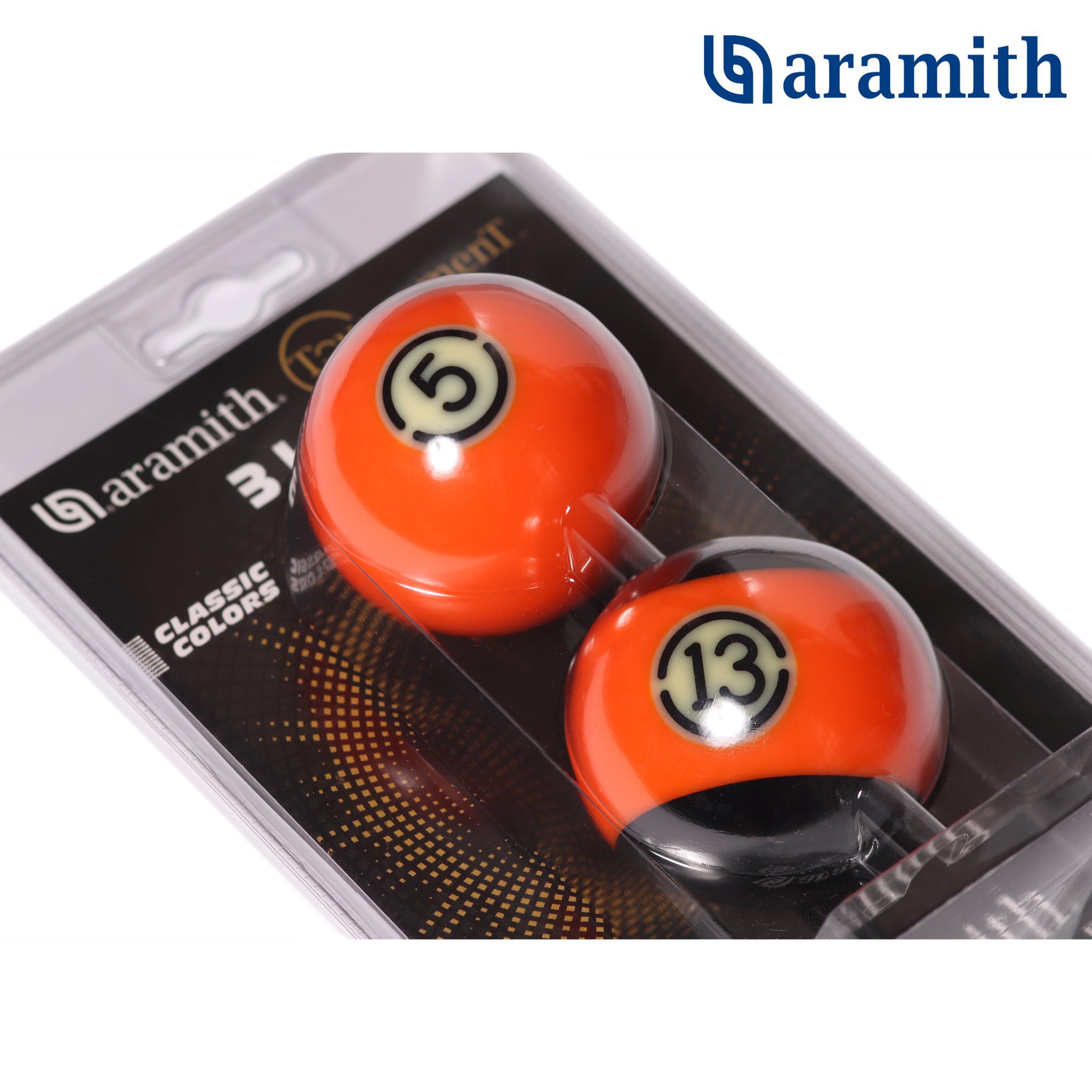 Aramith Tournament Black No.5 and No.13 Pool Balls 2 1/4