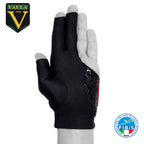 Vaula Pro Billiard Glove for Left Hand Red L