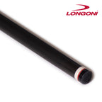 Longoni Flames Leather Stripes Pool Cue w/Luna Nera Shaft