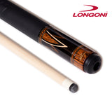 Longoni Flames Leather Pool Cue w/S30 Shaft