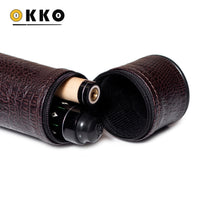 OKKO Billiard Hard Round Case Croco Dark Brown 1x1