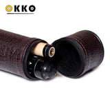 OKKO Billiard Hard Round Case Croco Dark Brown 1x1