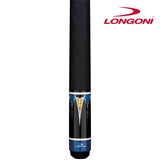 Longoni Galaxy Cyan Elk Style Leather Pool Cue Butt