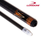 Longoni Flames Linen Pool Cue w/Luna Nera Shaft