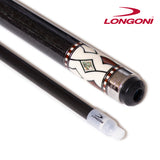 Longoni Nirvana 2 Nox Silver Pool Cue w/Luna Nera Shaft