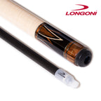 Longoni Flames Wood Pool Cue w/Luna Nera Shaft