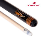 Longoni Flames Leather Pool Cue w/S2 Shaft