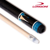 Longoni Galaxy Cyan Lizard Style Leather Pool Cue w/S2 Shaft