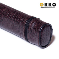 OKKO Billiard Hard Deluxe Oval Case Croco Dark Brown 1x1