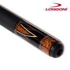 Longoni Flames Leather Pool Cue Butt